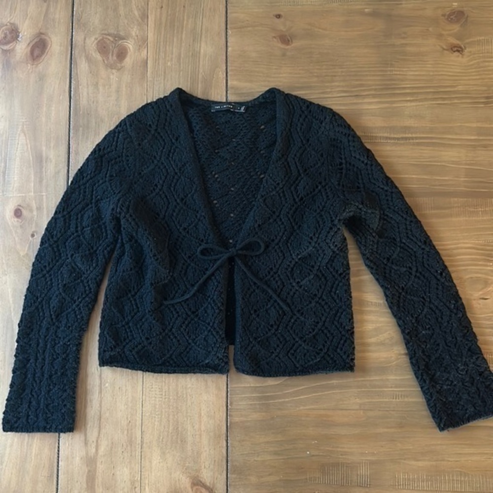 The Limited Tie Croshet Wool Cardigan